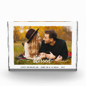 Moderner, gesegneter Script-Foto Fotoblock (Vorderseite)