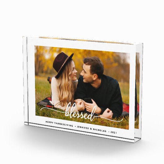 Moderner, gesegneter Script-Foto Fotoblock (Rechts)