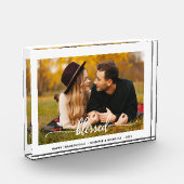 Moderner, gesegneter Script-Foto Fotoblock (Links)