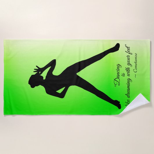 Moderner Gestochen Tänzer mit Angebot Strandtuch (Vorderseite)