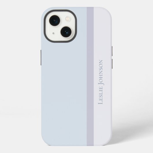 Moderner gestreifter, farbiger und Lila Farbblock iPhone Hülle (Rückseite)