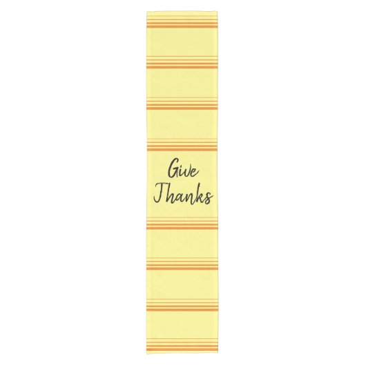 Moderner gestreifter Gelb gibt dem Tischläufer ein (Vorderseite)