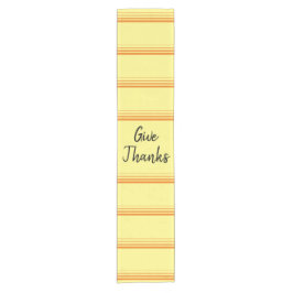 Moderner gestreifter Gelb gibt dem Tischläufer ein