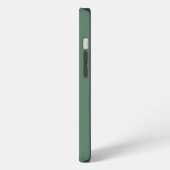 Moderner gestreifter, grüner und Khaki-brauner Far iPhone Hülle (Linke Seite)