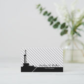 Moderner gestreifter Ölfeld-Entwurf Visitenkarte (Stehend Vorderseite)