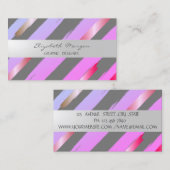 Moderner, gestreifter Pinselstrich Visitenkarte (Vorne/Hinten)