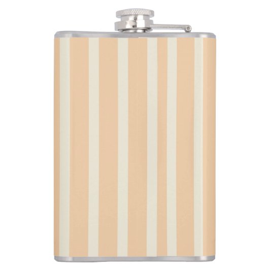 Moderner, gestreifter Vinyl-Flasche aus Gold und C Flachmann (Rückseite)