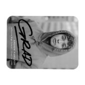 Moderner gestrichelter Abschluss aus schwarzem Fot Magnet (Horizontal)