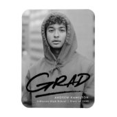 Moderner gestrichelter Abschluss aus schwarzem Fot Magnet (Vertikal)