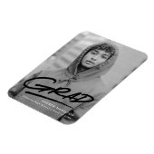 Moderner gestrichelter Abschluss aus schwarzem Fot Magnet (Linke Seite)