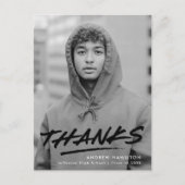 Moderner gestrichener Black Foto Abschluss Vielen  Postkarte (Vorderseite)