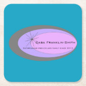 Moderner Getränk-Untersetzer der Mitte des Rechteckiger Pappuntersetzer (Vorderseite)