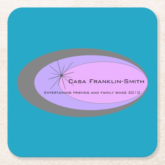 Moderner Getränk-Untersetzer der Mitte des Rechteckiger Pappuntersetzer (Vorderseite)