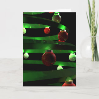 Moderner gewundener Weihnachtsbaum Feiertagskarte
