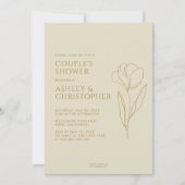 Moderner Gezeichnet floraler Polterabend Einladung (Vorderseite)