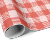 Moderner Ginger Red Buffalo Karo Kariert Urlaub Geschenkpapier (Rolleneckpunkt)