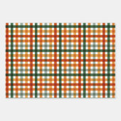 Moderner Gingham-Erntedank Geschenkpapier Set (Vorderseite 3)