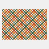 Moderner Gingham-Erntedank Geschenkpapier Set (Vorderseite)