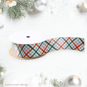 Moderner Gingham Holiday Satinband