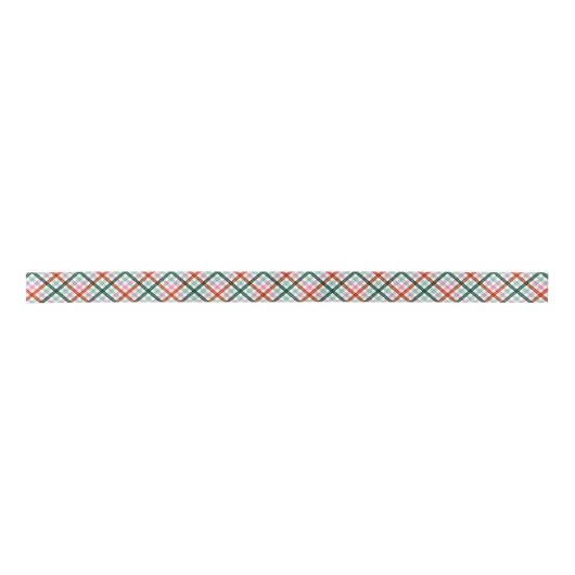 Moderner Gingham Holiday Satinband (Vorderseite)