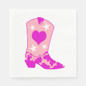 Moderner Girl Cowgirl Western Yeehaw Boot White Serviette (Vorderseite)