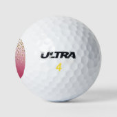 Moderner Girl-Glitzer Konfetti Pink Gradient Golfball (Logo)