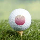 Moderner Girl-Glitzer Konfetti Pink Gradient Golfball (Insitu T-Shirt)
