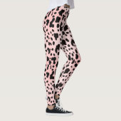 Moderner, Girl-Pink-Schwarz-Kuh-Farm Leggings (Rechts)