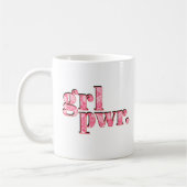 Moderner Girl-Power Feminist Individuelle Name Kaffeetasse (Links)