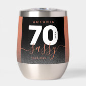 Moderner Girly Copper Glitzer 70 und Sassy (Vorderseite)