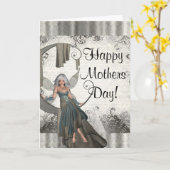 Moderner girly feenhafter Muttertag Karte (Gelbe Blume)