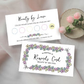 Moderner Girly Floral Einzigartiger Boutique Salon Treuekarte