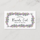 Moderner Girly Floral Einzigartiger Boutique Salon Treuekarte (Vorderseite)