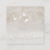 Moderner Girly Glam Glitzer Quadratische Visitenkarte (Vorderseite)