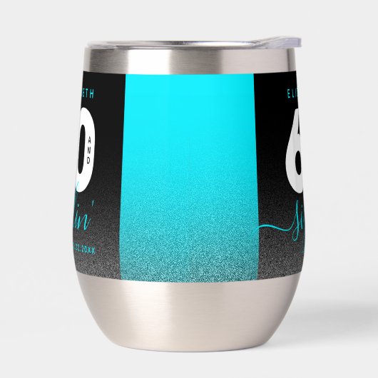 Moderner Girly Ice Blue Glitzer 60 und Sizzling (Links)