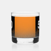 Moderner Girly Orange Glitzer 50 und fabulous Whiskyglas (Links)