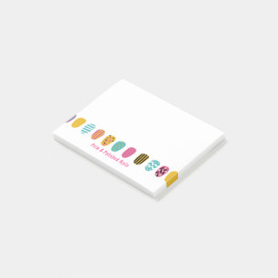 Moderner Girly Pink Aquamarin Nail Salon Post-it Klebezettel