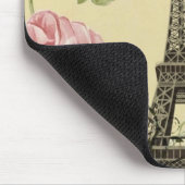 Moderner Girly Vintager mit Blumenturm Paris Mousepad (Ecke)