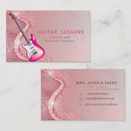 Moderner Gitarrenlehrer Electric & Acoustic Lektio Visitenkarte