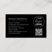 Moderner Gitarrenlehrer - Kundenspezifischer QR-Co Visitenkarte (Rückseite)