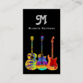 Moderner Gitarrenlehrer Musiker Custom Foto Visitenkarte (Vorderseite)