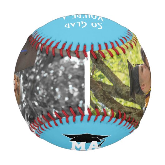 Moderner GLAD GRAD 2 Foto Abschluss Baseball (Rückseite)