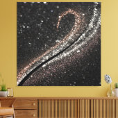 Moderner Glam Black Glitzer Leinwanddruck (Insitu (Wohnzimmer))
