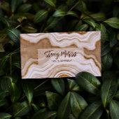 Moderner Glam Chic Abstrakt Agate QR Code Visitenkarte