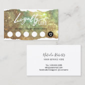 Moderner Glam Glitzer Beauty Salon & Wellness-Cent Treuekarte (Vorne/Hinten)