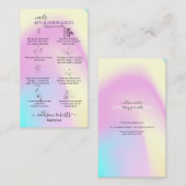 Moderner Glam Iridescent Nails Application Guide Visitenkarte (Vorne/Hinten)