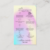 Moderner Glam Iridescent Nails Application Guide Visitenkarte (Vorderseite)
