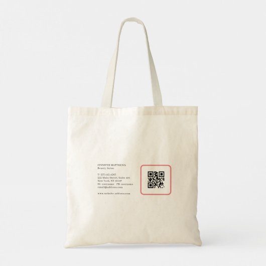 Moderner Glam-Rosa-Neon Schönheitstechniker Maniku Tragetasche (Rückseite)