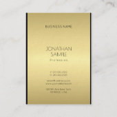 Moderner Glamour Elegante Black Gold Elite Ästheti Visitenkarte (Rückseite)