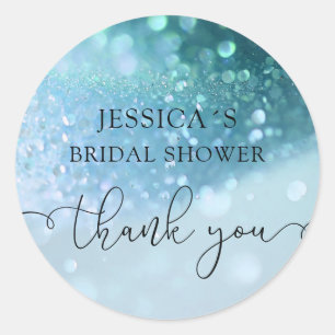 Moderner Glamour Glitzer Klassischer Rundaufkleber Runder Aufkleber